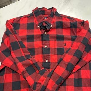 Polo by Ralph Lauren Red and Black Plaid Men's Shirt